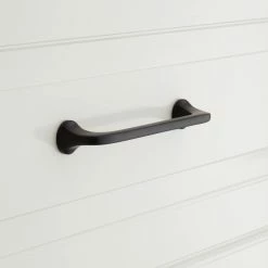 Signature Hardware Amarilla 7 in. Solid Brass Cabinet Pull in Black