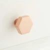 Signature Hardware Khoit 1-1/8 x 1-1/4 in. Brass Hexagonal Cabinet Knob in Polished Nickel