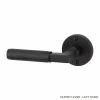 Signature Hardware Satcher Brass Handle Left Hand Dummy Interior Door Set Lever in Satin Black