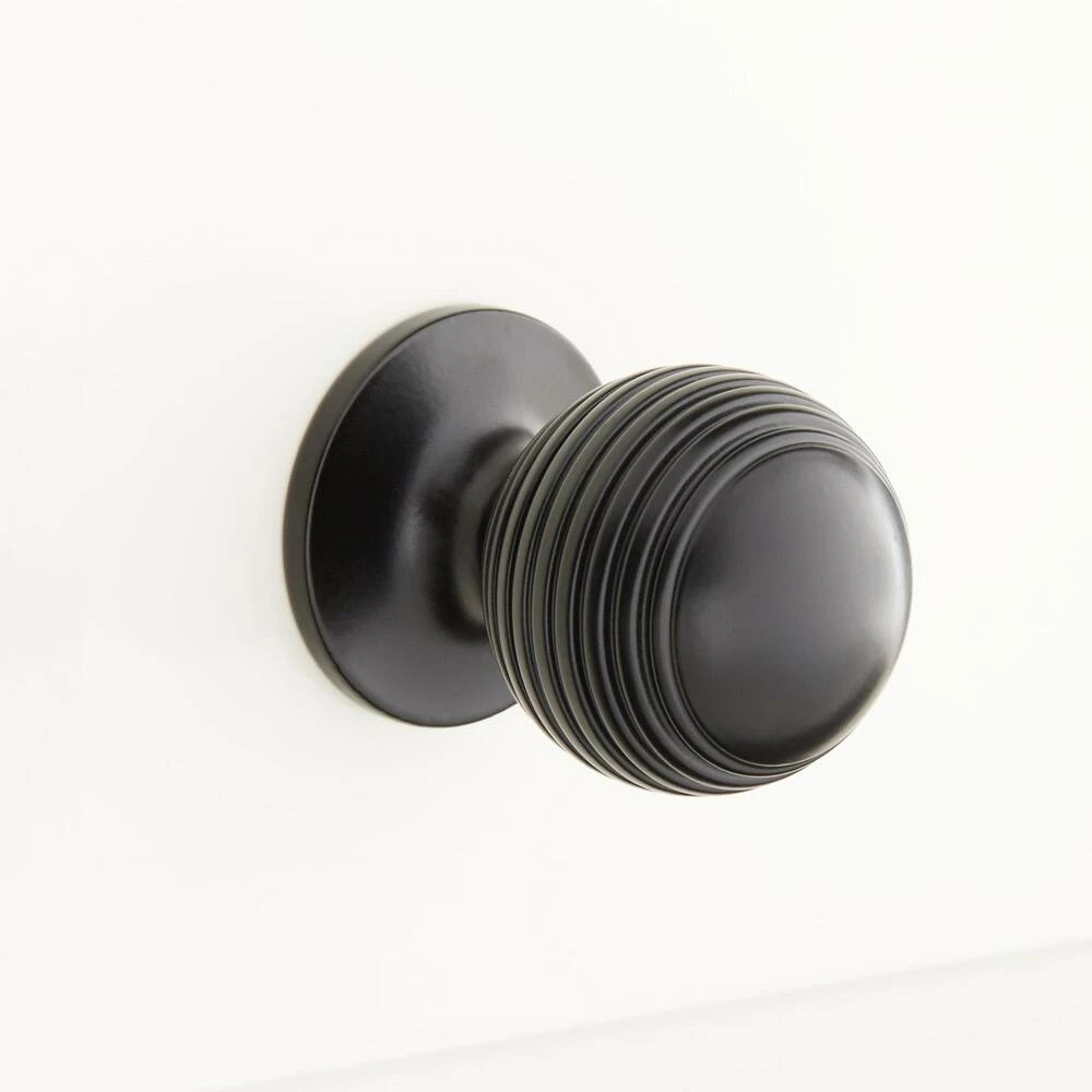 Signature Hardware Garneau 1 in. Brass Round Cabinet Knob in Polished Nickel