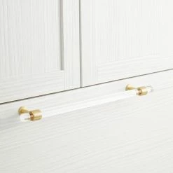 Signature Hardware Beryn 15 in. Appliance Pull in Satin Brass