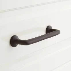 Signature Hardware Belfast 7 in. Solid Bronze Cabinet Pull in Dark Bronze