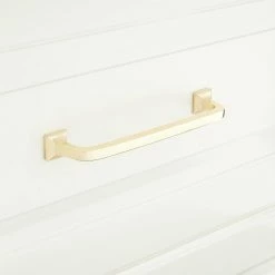 Signature Hardware Klein 3/4 x 6-5/8 in. Brass Cabinet Pull in Oil Rubbed Bronze