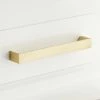 Signature Hardware Grohl 6-1/4 in. Rectangular Cabinet Pull in Satin Brass
