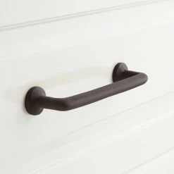Signature Hardware Belfast 5 in. Solid Bronze Cabinet Pull in Dark Bronze