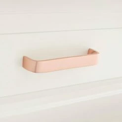 Signature Hardware Selmier 5 in. Brass Cabinet Pull in Matte Black