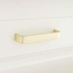 Signature Hardware Selmier 5 in. Brass Cabinet Pull in Satin Rose Gold