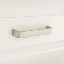 Signature Hardware Selmier 5 in. Brass Cabinet Pull in Satin Brass
