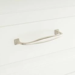 Signature Hardware Dowling 6-1/4 in. Brass Cabinet Pull in Polished Nickel