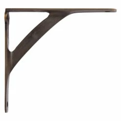 Signature Hardware Classic 5-1/4 in. Brass Shelf Bracket in Antique Brass
