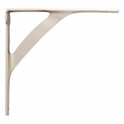 Signature Hardware Classic 5-1/4 in. Brass Shelf Bracket in Brushed Nickel