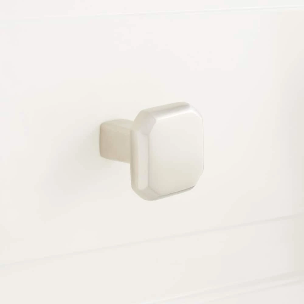 Signature Hardware Dowling 1-3/8 in. Brass Cabinet Knob in Brushed Nickel