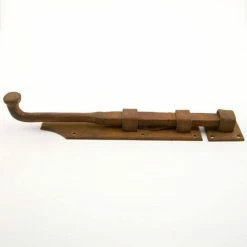 Signature Hardware Rustic Iron Surface Bolt in Rust