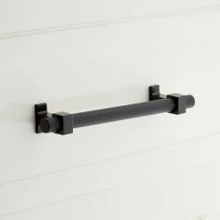 Signature Hardware Industrial 5-1/16 in. Cabinet Pull in Matte Black