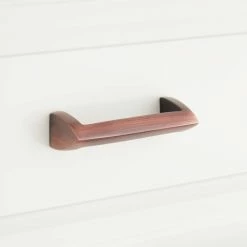 Signature Hardware Rindahl 3-3/8 in. V-shaped Cabinet Pull in Antique Copper