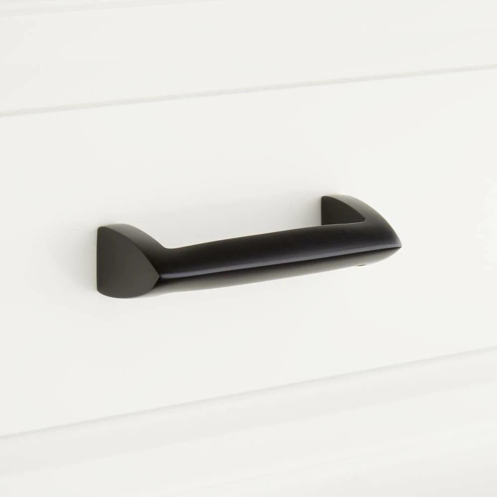 Signature Hardware Rindahl 3-3/8 in. V-shaped Cabinet Pull in Matte Black