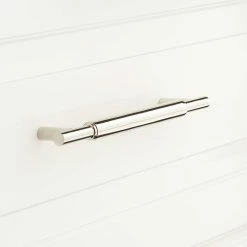 Signature Hardware Colmar 1/2 x 5-1/4 in. Brass Cabinet Pull in Polished Brass