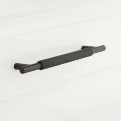 Signature Hardware Arles 7-3/8 in. Brass Cabinet Pull in Black