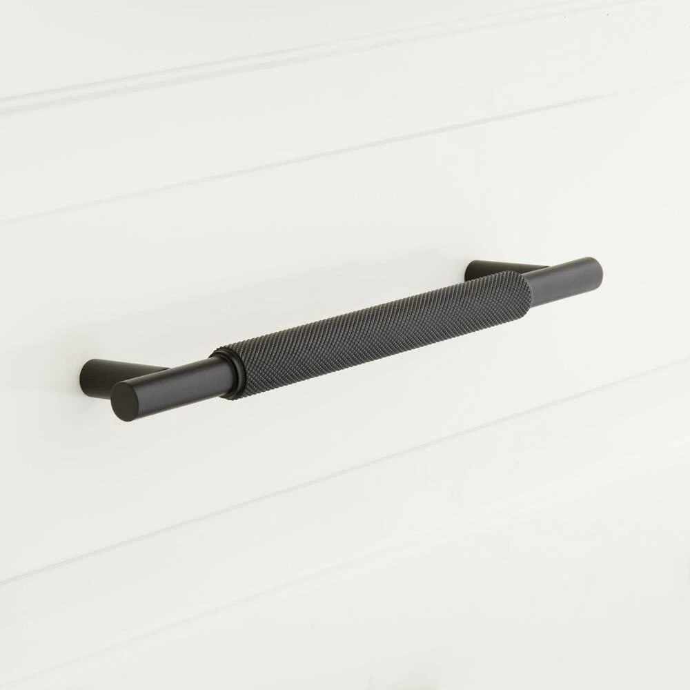 Signature Hardware Arles 7-3/8 in. Brass Cabinet Pull in Black