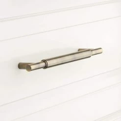 Signature Hardware Colmar 1/2 x 5-1/4 in. Brass Cabinet Pull in Polished Nickel