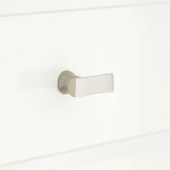 Signature Hardware Honfleur 1-1/2 in. Brass T-shaped Cabinet Knob in Brushed Nickel