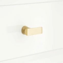 Signature Hardware Honfleur 1-1/2 in. Brass T-shaped Cabinet Knob in Satin Brass