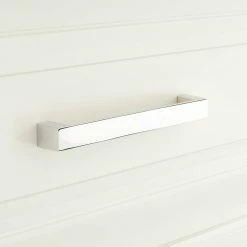 Signature Hardware Gebara 5/8 x 8-1/8 in. Brass Cabinet Pull in Brushed Nickel