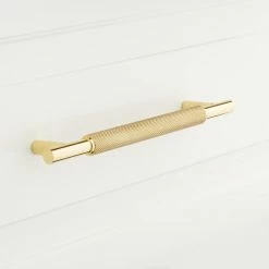 Signature Hardware Arles 7-3/8 in. Brass Cabinet Pull in Polished Brass