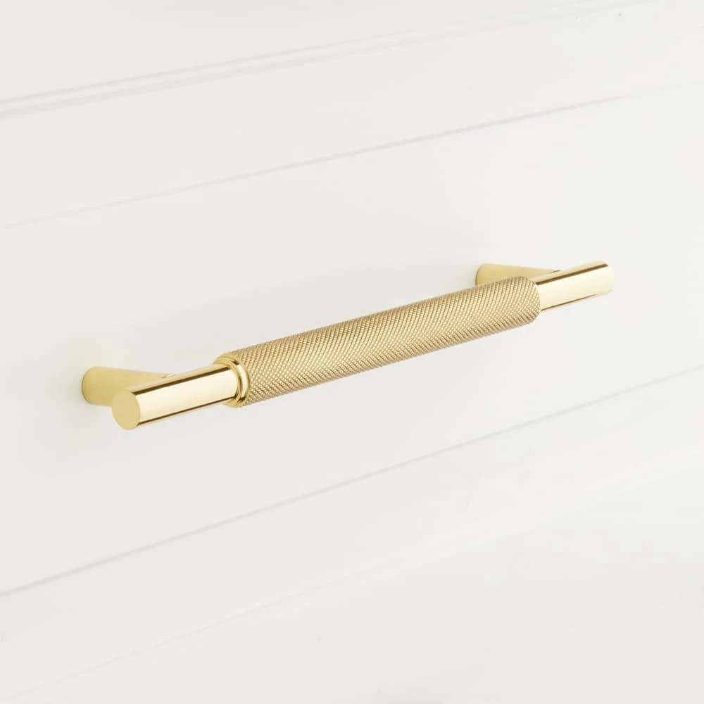 Signature Hardware Arles 7-3/8 in. Brass Cabinet Pull in Polished Brass