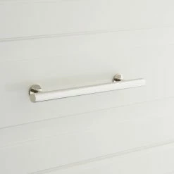 Signature Hardware Diehl 10 in. Adjustable Solid Brass Round Drawer Pull in Polished Nickel