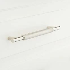 Signature Hardware Arles 7-3/8 in. Brass Cabinet Pull in Polished Nickel
