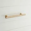 Signature Hardware Diehl 10 in. Adjustable Solid Brass Round Drawer Pull in Satin Brass