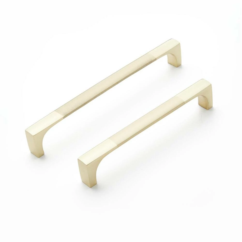 Signature Hardware Levitt 1/2 x 5-3/8 in. Brass Cabinet Pull in Satin Brass - Image 2