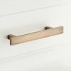 Signature Hardware Covello 5-1/2 in. Rectangular Cabinet Pull in Antique Brass