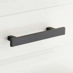 Signature Hardware Covello 5-1/2 in. Rectangular Cabinet Pull in Matte Black