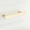 Signature Hardware Covello 5-1/2 in. Rectangular Cabinet Pull in Polished Brass