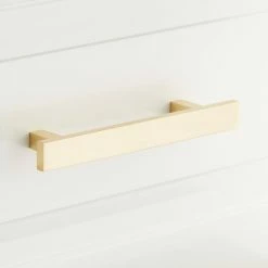 Signature Hardware Covello 5-1/2 in. Rectangular Cabinet Pull in Polished Brass