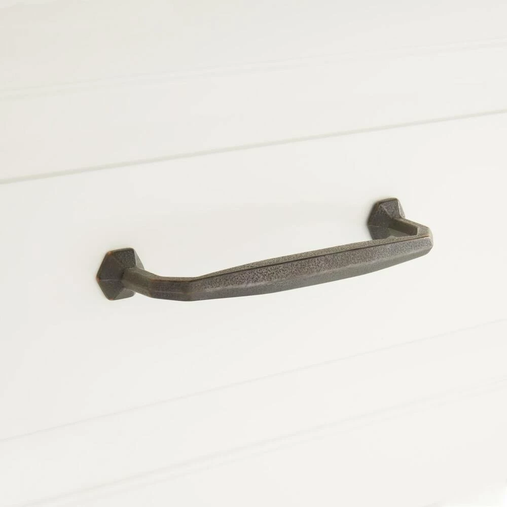 Signature Hardware Marburg 5 in. Bronze Cabinet Pull in Distressed Nickel