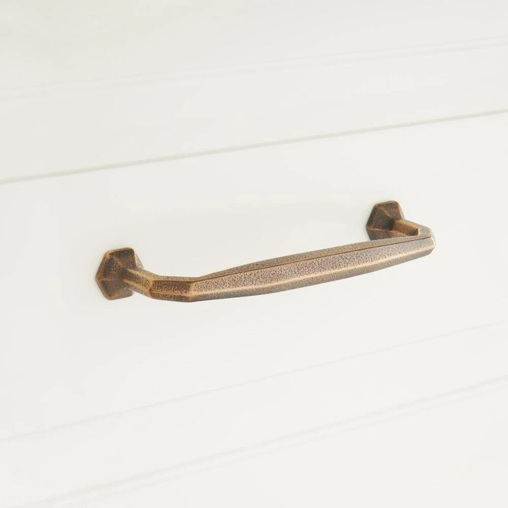 Signature Hardware Marburg 5 in. Bronze Cabinet Pull in Distressed Bronze