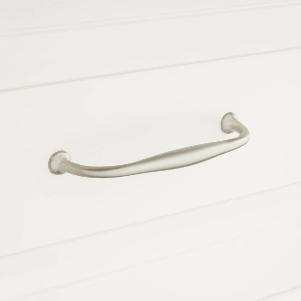 Signature Hardware Padilla 4-7/8 in. Brass Cabinet Pull in Satin Brass