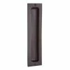 Signature Hardware 2 x 8-1/4 in. Bronze Rectangular Pocket Door Pull in Dark Bronze