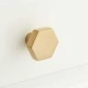 Signature Hardware Khoit 1-1/4 x 1-1/2 in. Brass Hexagonal Cabinet Knob in Polished Rose Gold