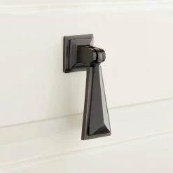 Signature Hardware Bresnick 1 in. Brass Pendant Pull in Dark Bronze