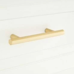 Signature Hardware Khoit 1/2 x 6 in. Brass Cabinet Pull in Polished Rose Gold