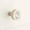 Signature Hardware Leon 1-1/4 in. Brass Round Cabinet Knob in Brushed Nickel