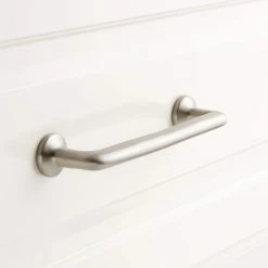 Signature Hardware Belfast 7 in. Solid Brass Cabinet Pull in Satin Brass