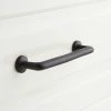 Signature Hardware Belfast 7 in. Solid Brass Cabinet Pull in Satin Black