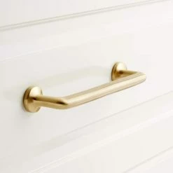 Signature Hardware Belfast 7 in. Solid Brass Cabinet Pull in Brushed Nickel
