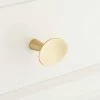 Signature Hardware Ruedo 1-3/8 in. Brass Oval Cabinet Knob in Brushed Brass