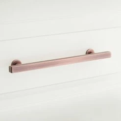 Signature Hardware Diehl 6 in. Rectangular Adjustable Cabinet Pull in Antique Copper